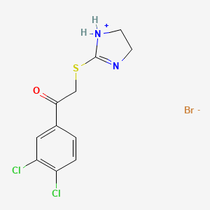 molecular formula C11H11BrCl2N2OS B1219377 2-(3,4-Dichlorophenacylthio)-2-imidazoline hydrobromide CAS No. 33983-16-3