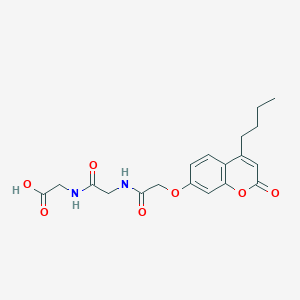 molecular formula C19H22N2O7 B12193775 N-{[(4-butyl-2-oxo-2H-chromen-7-yl)oxy]acetyl}glycylglycine 
