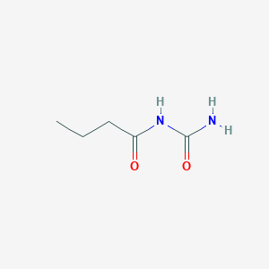 molecular formula C5H10N2O2 B1219387 Butanamide, N-(aminocarbonyl)- CAS No. 23549-53-3