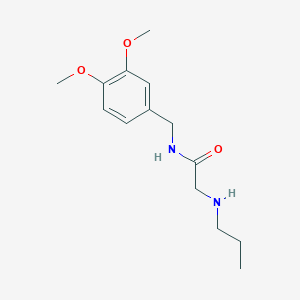 molecular formula C14H22N2O3 B12193996 N-[(3,4-dimethoxyphenyl)methyl]-2-(propylamino)acetamide 