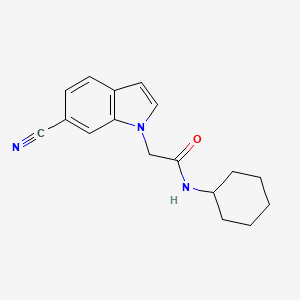 molecular formula C17H19N3O B1219401 2-(6-cyano-1-indolyl)-N-cyclohexylacetamide 