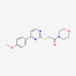 molecular formula C17H19N3O3S B1219405 2-[[4-(4-Methoxyphenyl)-2-pyrimidinyl]thio]-1-(4-morpholinyl)ethanone 