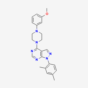 molecular formula C24H26N6O B12194103 1-(2,4-Dimethylphenyl)-4-[4-(3-methoxyphenyl)piperazin-1-yl]pyrazolo[3,4-d]pyrimidine 