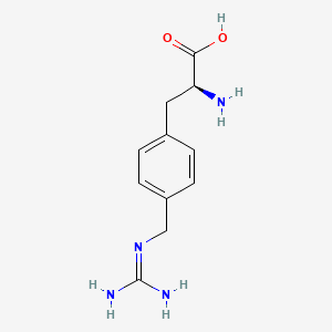 molecular formula C11H16N4O2 B1219416 4-Guanidino-methylphenylalanine CAS No. 1991-97-5