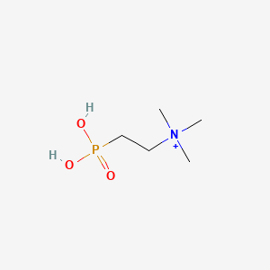 molecular formula C5H15NO3P+ B1219417 2-Trimethylaminoethylphosphonic acid CAS No. 5148-60-7