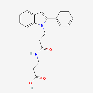 molecular formula C20H20N2O3 B12194262 N-[3-(2-phenyl-1H-indol-1-yl)propanoyl]-beta-alanine 