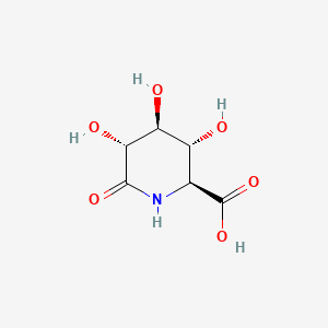 molecular formula C6H9NO6 B1219429 (2s,3r,4s,5r)-3,4,5-Trihydroxy-6-oxopiperidine-2-carboxylic acid CAS No. 31675-02-2