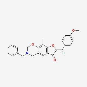 molecular formula C26H23NO4 B12194549 (7Z)-3-benzyl-7-(4-methoxybenzylidene)-9-methyl-3,4-dihydro-2H-furo[3,2-g][1,3]benzoxazin-6(7H)-one 