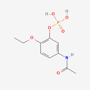 molecular formula C10H14NO6P B1219456 3-Hydroxyphenacetin phosphate CAS No. 72755-24-9
