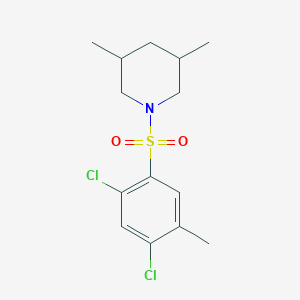 molecular formula C14H19Cl2NO2S B12194588 1-(2,4-Dichloro-5-methylbenzenesulfonyl)-3,5-dimethylpiperidine 