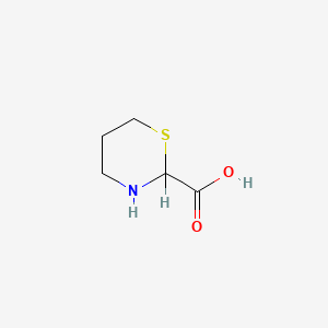molecular formula C5H9NO2S B1219459 1,3-Thiazinane-2-carboxylic acid CAS No. 78233-48-4