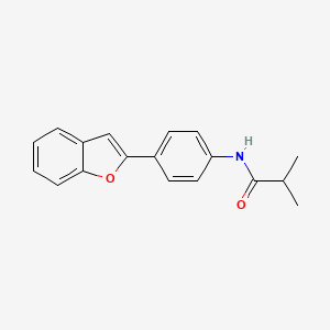 molecular formula C18H17NO2 B12194646 N-[4-(1-benzofuran-2-yl)phenyl]-2-methylpropanamide 