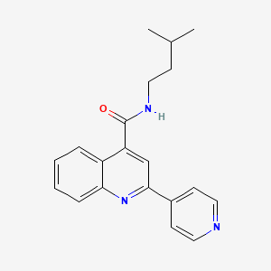 molecular formula C20H21N3O B12194649 N-(3-methylbutyl)-2-(pyridin-4-yl)quinoline-4-carboxamide 