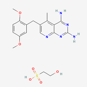 molecular formula C19H25N5O6S B1219465 Piritrexim isethionate CAS No. 79483-69-5