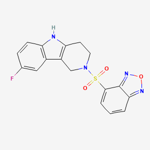 molecular formula C17H13FN4O3S B12194679 2-(2,1,3-benzoxadiazol-4-ylsulfonyl)-8-fluoro-2,3,4,5-tetrahydro-1H-pyrido[4,3-b]indole 