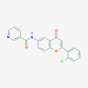 molecular formula C21H13ClN2O3 B12194687 N-[2-(2-chlorophenyl)-4-oxo-4H-chromen-6-yl]pyridine-3-carboxamide 