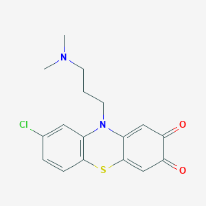 molecular formula C17H17ClN2O2S B1219472 8-Chloro-10-[3-(dimethylamino)propyl]-3h-phenothiazine-2,3(10h)-dione CAS No. 52172-18-6