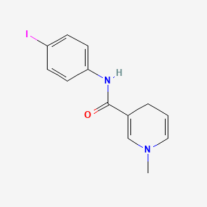 molecular formula C13H13IN2O B1219474 1-Methyl-3-(N-(4-iodophenyl)carbamoyl)-1,4-dihydropyridine CAS No. 97807-27-7