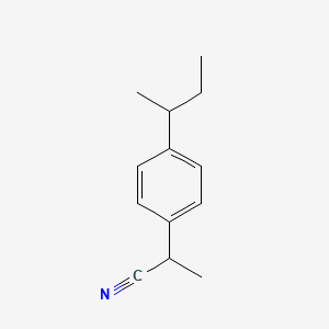 B1219480 2-[4-(Butan-2-yl)phenyl]propanenitrile CAS No. 99148-34-2