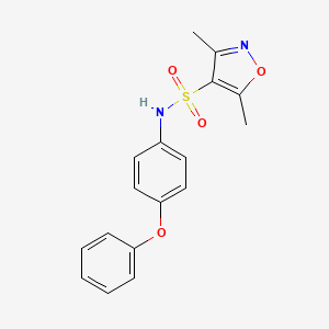 molecular formula C17H16N2O4S B12194810 3,5-dimethyl-N-(4-phenoxyphenyl)-1,2-oxazole-4-sulfonamide 