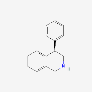 molecular formula C15H15N B1219485 Isoquinoline, 1,2,3,4-tetrahydro-4-phenyl-, (R)- CAS No. 89160-45-2