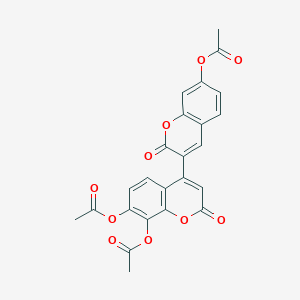 molecular formula C24H16O10 B12194861 7,8-Diacetoxy-4-(7-acetoxy-2-oxochromen-3-yl)chromen-2-one 