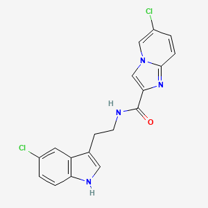 molecular formula C18H14Cl2N4O B12194912 6-chloro-N-[2-(5-chloro-1H-indol-3-yl)ethyl]imidazo[1,2-a]pyridine-2-carboxamide 