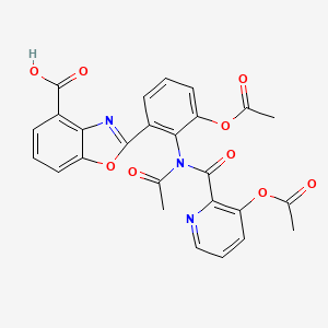 molecular formula C26H19N3O9 B1219493 Tetraacetyl A 33853 CAS No. 80161-47-3