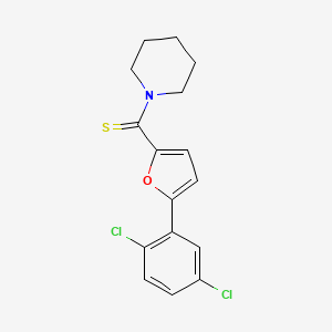 molecular formula C16H15Cl2NOS B12194943 [5-(2,5-Dichloro-phenyl)-furan-2-yl]-piperidin-1-yl-methanethione 
