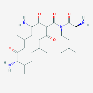 Isovaleryl-valyl-3-oxo-4-amino-6-methylheptanoyl-alanyl-isoamylamide