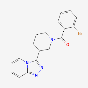 molecular formula C18H17BrN4O B12194971 (2-Bromophenyl)[3-([1,2,4]triazolo[4,3-a]pyridin-3-yl)piperidin-1-yl]methanone 