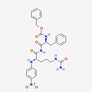 molecular formula C29H32N6O7 B1219498 N-Benzyloxycarbonylphenylalanyl-citrulline 4-nitroanilide CAS No. 83590-79-8