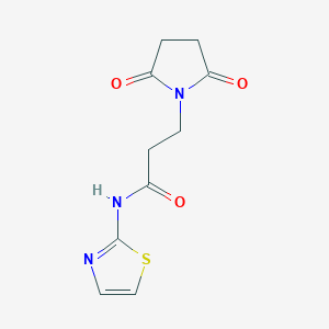 molecular formula C10H11N3O3S B12195052 3-(2,5-dioxopyrrolidin-1-yl)-N-(1,3-thiazol-2-yl)propanamide 