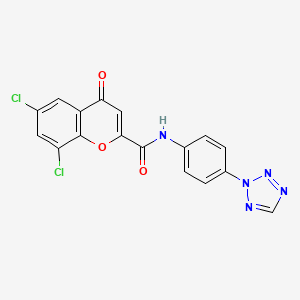 molecular formula C17H9Cl2N5O3 B12195057 6,8-dichloro-4-oxo-N-[4-(2H-tetrazol-2-yl)phenyl]-4H-chromene-2-carboxamide 