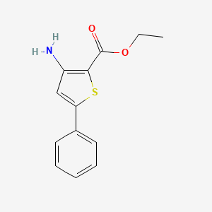 molecular formula C13H13NO2S B1219508 Ethyl 3-amino-5-phenylthiophene-2-carboxylate CAS No. 88534-50-3