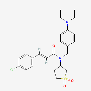 molecular formula C24H29ClN2O3S B12195358 (2E)-3-(4-chlorophenyl)-N-[4-(diethylamino)benzyl]-N-(1,1-dioxidotetrahydrothiophen-3-yl)prop-2-enamide 