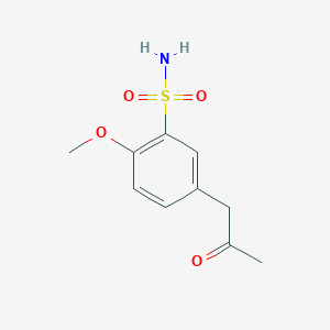 molecular formula C10H13NO4S B121954 2-Methoxy-5-(2-oxopropyl)benzenesulfonamide CAS No. 116091-63-5
