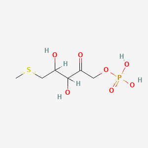 molecular formula C6H13O7PS B1219540 (3,4-Dihydroxy-5-methylsulfanyl-2-oxo-pentoxy)phosphonic acid CAS No. 86316-83-8
