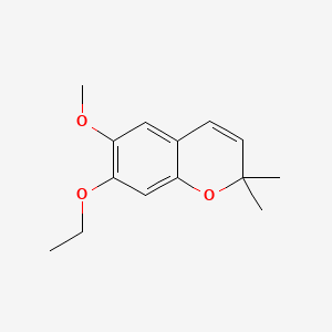 molecular formula C14H18O3 B1219545 7-Ethoxy-6-methoxy-2,2-dimethylchromene CAS No. 65383-73-5