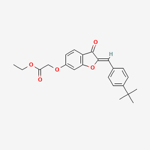 molecular formula C23H24O5 B12195473 ethyl {[(2Z)-2-(4-tert-butylbenzylidene)-3-oxo-2,3-dihydro-1-benzofuran-6-yl]oxy}acetate 