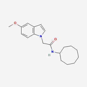 molecular formula C19H26N2O2 B12195475 N-cyclooctyl-2-(5-methoxy-1H-indol-1-yl)acetamide 