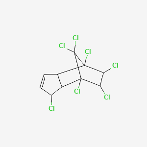 molecular formula C10H7Cl7 B1219548 1,4,5,6,7,8,8-Heptachloro-3a,4,5,6,7,7a-hexahydro-4,7-methano-1H-indene CAS No. 30913-64-5
