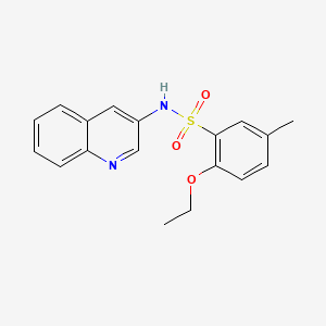molecular formula C18H18N2O3S B12195495 2-ethoxy-5-methyl-N-(3-quinolinyl)benzenesulfonamide 