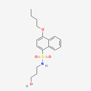molecular formula C17H23NO4S B12195498 [(4-Butoxynaphthyl)sulfonyl](3-hydroxypropyl)amine 