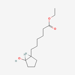 molecular formula C13H24O3 B1219551 Ethyl 2-hydroxycyclopentanehexanoate CAS No. 60145-67-7
