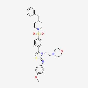 molecular formula C34H40N4O4S2 B12195521 N-[(2Z)-4-{4-[(4-benzylpiperidin-1-yl)sulfonyl]phenyl}-3-[2-(morpholin-4-yl)ethyl]-1,3-thiazol-2(3H)-ylidene]-4-methoxyaniline 