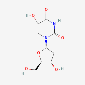 B1219555 5-Hydroxy-5,6-dihydrothymidine CAS No. 41308-58-1