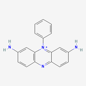 molecular formula C18H15N4+ B1219561 3,7-Diamino-5-phenylphenazin-5-ium 