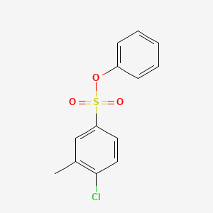 molecular formula C13H11ClO3S B12195611 Phenyl 4-chloro-3-methylbenzenesulfonate 