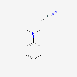 molecular formula C10H12N2 B1219564 Propanenitrile, 3-(methylphenylamino)- CAS No. 94-34-8
